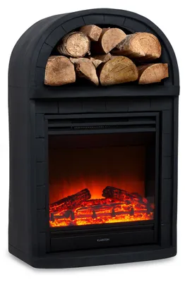 Produktbild von Klarstein Mayrhofen - Elektrokamin, Elektrischer Kamin, 900 / 1800 W, 2 Heizstufen, OpenWindow Detection, LED-Flammenillusion, zuschaltbare Heizung, 5 Helligkeitsstufen, schwarz