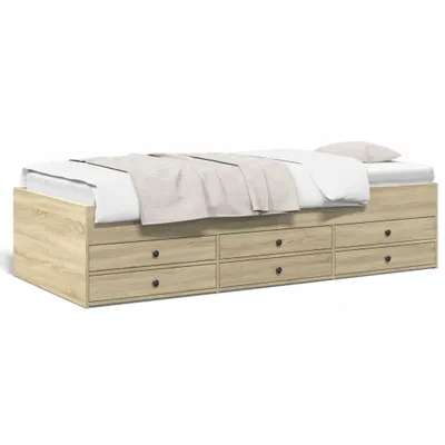 Immagine prodotto di Letto da giorno con cassetti in rovere Sonoma 90x200 cm Materiale in legno