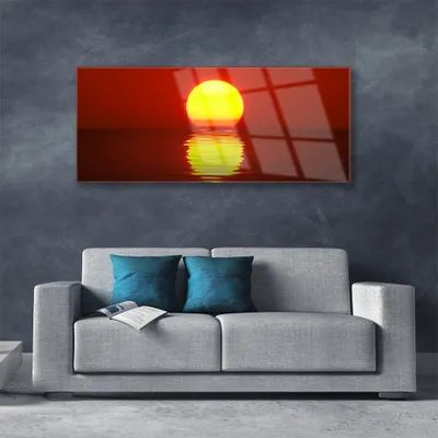 Produktbild von Acrylglasbilder 125x50 Wandbild Druck Sonnenuntergang Meer Landschaft