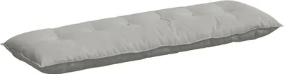 Zdjęcie produktu dla vidaXL Poduszka na plecy jasnoszara 160 x 50 cm tkanina z mikrofibry