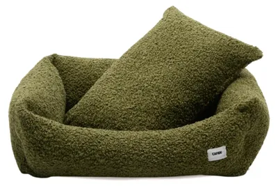 Produktbild von Snozy Hundebett aus grünem Fleece – Größe L (90 x 78 x 22 cm) – weiches Hundebett für Hunde, bequem & gemütlich