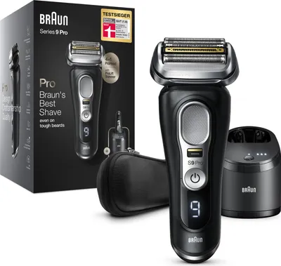 Zdjęcie produktu dla Golarka elektryczna Braun Series 9 Pro 9460cc noir dla mężczyzn, głowica goląca 4+1 z trymerem ProLift, stacja czyszcząca 5 w 1 #1