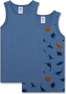 Produktbild von Sanetta Jungen-Unterhemd (Doppelpack) blau Dinos 116