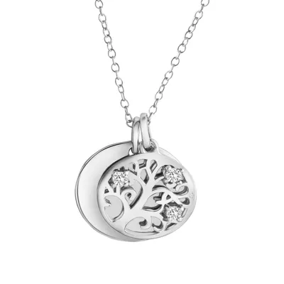Produktbild von V Anhänger mit Kette 925/- Sterling Silber 42+3cm weiß Zirkonia weiß 358241178-2