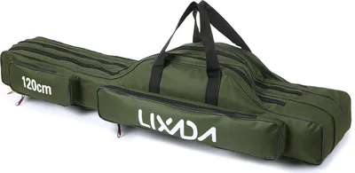 Produktbild von Lixada Angeltasche 3-lagiger Angelrutenbeutel Tragbarer Klappstab Tragetasche Angelrolle Aufbewahrungsbeutel  120 cm