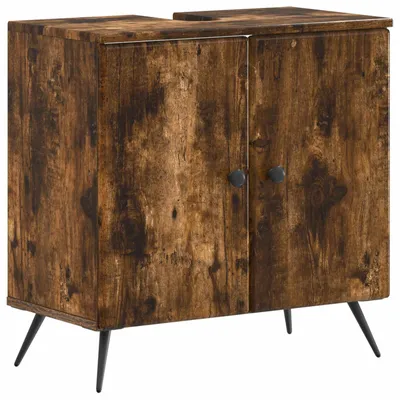 Zdjęcie produktu dla Szafka pod umywalkę vidaXL BREDA, imitacja dębu wędzonego, 59,5 x 31,5 x 59 cm