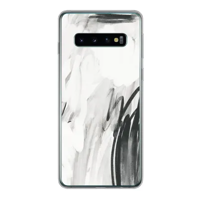 Produktbild von MuchoWow® Handyhülle Schutzhülle Hülle für Samsung Galaxy S10 Kunst - Schwarz - Weiß - Abstrakt Silikon Softcase Handy Hülle - Handytasche