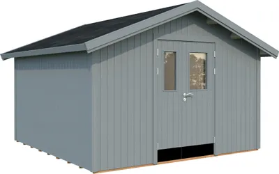 Produktbild von Palmako Gerätehaus Lucas 12,1 m² - 16 mm hellgrau lackiert