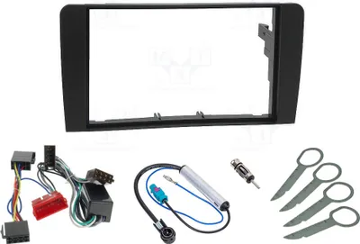 Produktbild von Audioproject A242 - Autoradio Radioblende Set Doppel DIN kompatibel Audi A3 8P 8PA Bj 2008 - 2012 RNS-E Radioadapter 2 x Antennenadapter Fakra ISO