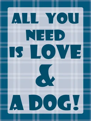 Produktbild von vianmo Holzschild 40x30 cm All you need & Dog