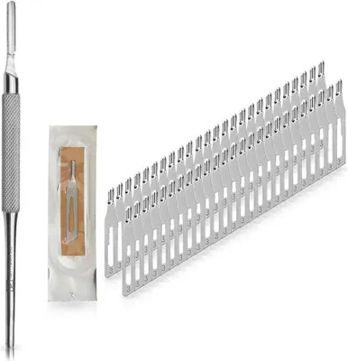 Produktbild von Set 50 Stück Hohlmeißelklingen Figur 3 einzeln steril verpackt + 1