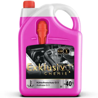 Produktbild von Exklusiv Chemie Kühlerfrostschutz G13  bis -40° - 5 Liter - 5 Jahre | Kühlflüssigkeit Auto | G13 Kühlmittel Lila/ Violett | Gebrauchsfertig