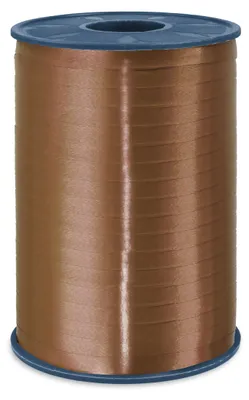 Produktbild von PRÄSENT C.E. PATTBERG Geschenkband braun, 500 Meter Ringelband 5 mm zum Basteln,