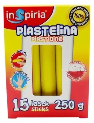 Obrázek produktu pro Žlutá modelovací hmota Plastelina, 15 kusů, 250 g - InSpiria