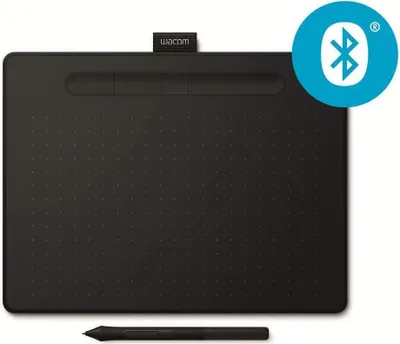 Produktbild von Wacom Intuos M Bluetooth, Verkabelt & Kabellos, 2540 lpi, 216 x 135 mm, USB/Bluetooth, 7 mm, Stift
