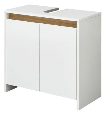 Produktbild von Waschbeckenunterschrank Quickset 100, Pelipal, 2 Türen, Siphonausschnitt, 61,6 cm, Weiß