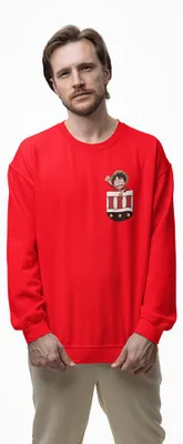 Produktbild von D&B Design Uni Pullover SWMO00088 OnePeace Rot-Größe S
