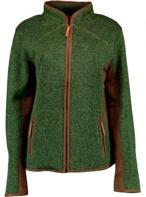 Productafbeelding van Detit gestreepte fleecejas voor dames (traditioneel groen), maat 36
