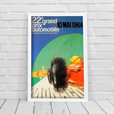 Produktbild von Poster - Canvas - Leinwand - 42 cm x 59,4 cm - Fahrzeug Monaco Grand Prix