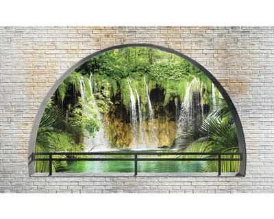 Produktbild von Fototapete Vlies 2835 VEXXXL Fenster Wasserfall 4-tlg.416 x 254 cm