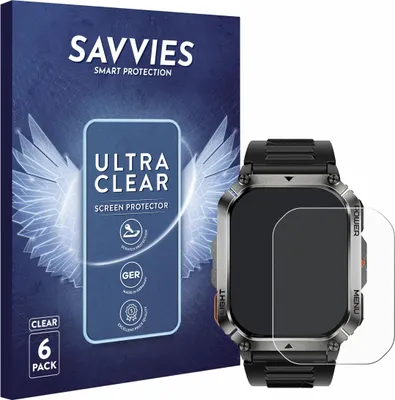Produktbild von 6x Für Iowodo W70pro 2.01" Schutzfolie Savvies Displayschutz Display Schutz Folie Klar Transparent
