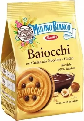 Image de Mulino Bianco : biscuits croustillants avec une pâte sablée, de la crème et du cacao