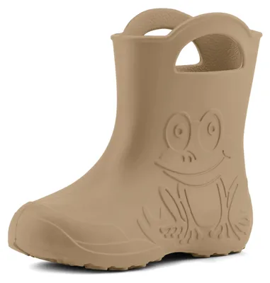 Produktbild von Ladeheid Eva Kinder Jungen Mädchen Gummistiefel Regenschuhe LA-CA-01 (Kamel, 26/27 EU)
