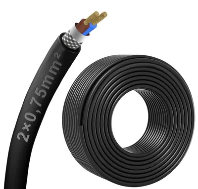Productafbeelding van 30 meter 2-aderig 2 x 0,75 mm² afgeschermd kabel
