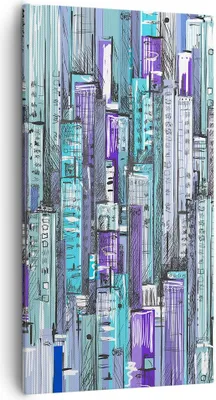 Produktbild von Bild auf Leinwand - Leinwandbild - Abstraktion modern - 55x100cm - Wand Bild - Wanddeko - Leinwanddruck - Bilder - Kunstdruck - Wanddekoration - Leinwand bilder - Wandkunst - PA55x100-3857
