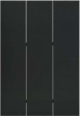 Produktbild von vidaXL 3-tlg. Raumteiler Schwarz 120x180 cm Stahl