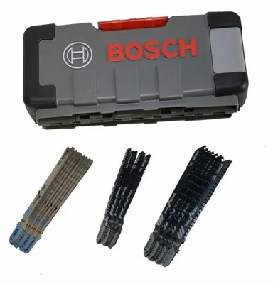 Immagine prodotto di Jigsaw Blade Kit - BOSCH - 2607010903 - 30 Blades - Softwood and Metal - Curved and Straight Cuts