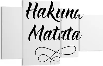 Produktbild von Bild auf Leinwand - Leinwandbild - 4 Teile - Hakuna Mama Maxim - 120x70cm - Wand Bild - Wanddeko - Wandbilder - Leinwanddruck - Bilder - Wanddekoration - Leinwand bilder - Wandbild - DL120x70-4248