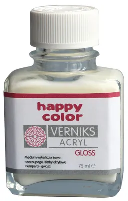 Immagine prodotto di Vernice acrilica trasparente lucida 75 ml Happy Color