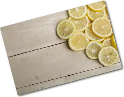 Produktbild von Tulup Glas Herdabdeckplatte - 80x52 cm - Glaskeramikkochfeld-Abdeckung Spritzschutz Glasabdeckplatte - Einteilig - Essen & Getränke - Zitronenholz - Gelb