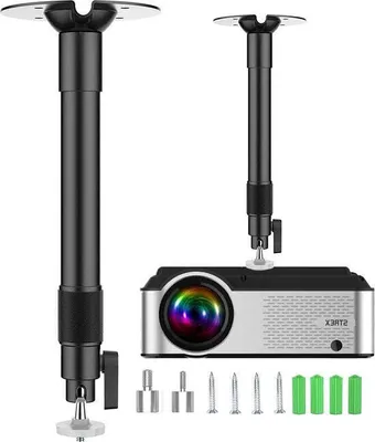 Image de Strex Strex Beamer Stativ - Support pour vidéoprojecteur - Support plafond pour vidéoprojecteur - Réglable - 26/40 CM - Capacité de charge 5KG