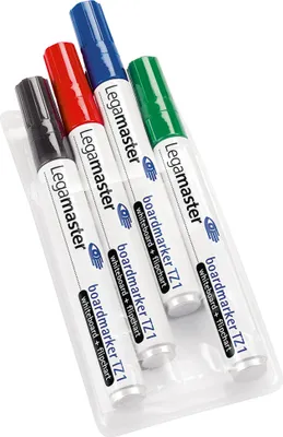 Obrázek produktu pro LEGAMASTER TZ1 Boardmarker sortiert 4St. - 4 Stück(e) - Schwarz - Blau - Grün - Rot - Deutschland - 59,6 g - 80 cm - 120 cm