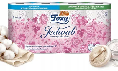 Image de Papier toilette FOXY JEDWAB, 3 épaisseurs, 8 rouleaux