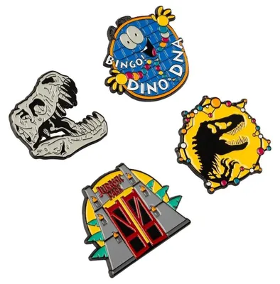 Image de Erik Editores Jurassic Park set de 4 épingles Taille unique