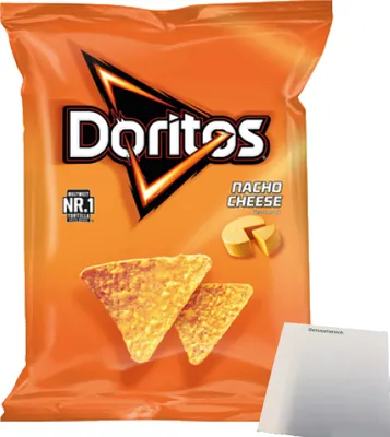 Produktbild von Doritos Nacho Cheese (110g Packung) + usy Block