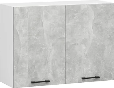 Produktbild von Küchen-Hängeschrank OLIWIA Weiß 80 cm Front Beton 2 Regalböden B80xH58xT30 cm