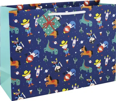 Produktbild von Clairefontaine 6x Geschenktasche 37,3x11,8x27,5 cm 210g blau Mehrfarbig 28782-6C