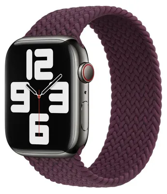 Image de Apple Solo Strap tressé pour l'Apple Watch | 44/45/46/49 mm - Taille 6 - Dark Cherry