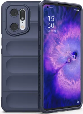Produktbild von OPPO Find X5 Hülle, Weich TPU Silikon Stossfest Anti-rutsch Schutzhülle für OPPO Find X5 Dunkelblau