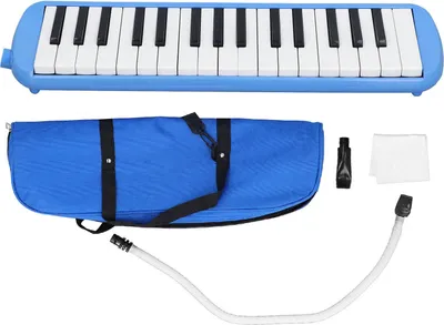 Immagine prodotto di 32-Tasten-Mundmelodica mit Mundstück und Blasrohr, Tastaturorgel zum Spielen von Musikinstrumenten für Schüler und Anfänger