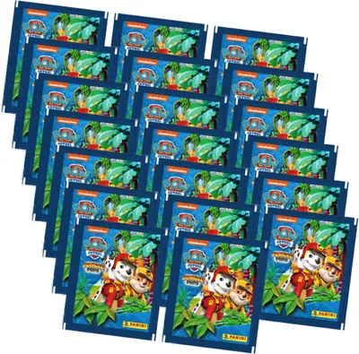 Produktbild von Panini Paw Patrol Sticker Serie 10 - Jungle Pups (2024) - 20 Tüten Sammelsticker