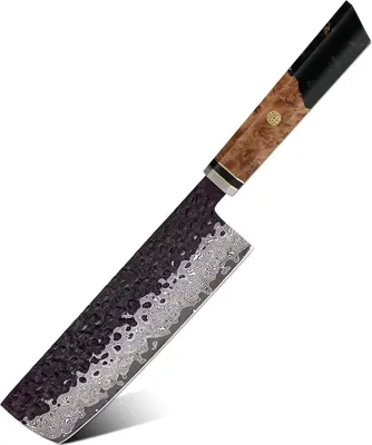 Produktbild von Damast Küchenmesser Airi Nakiri - Präzision und Eleganz in Grün KP37315