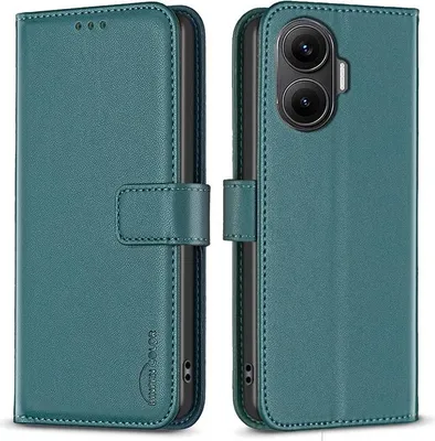 Produktbild von Xiaomi Poco F7 Hülle - BINFEN Klapphülle - Grün