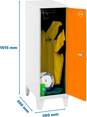 Immagine prodotto di Armadietto Simonrack SIMONLOCKER DISM SINGLE bianco, arancione 8425437120411, 1 armadietto 30,0 x 50,0 x 101,5 cm