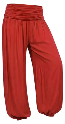 Produktbild von Haremshose Damen Yogahose weite Flatterhose unifarben Sommerhose 36-44 Gummizug