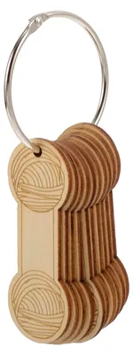 Produktbild von Garnspulenwickler aus Holz mit praktischem Fadenhalter – Großes Garnwickelbrett für Strick- und Nähzubehör, geeignet für Handarbeiten wie Kreuzstich und Pulloverstricken